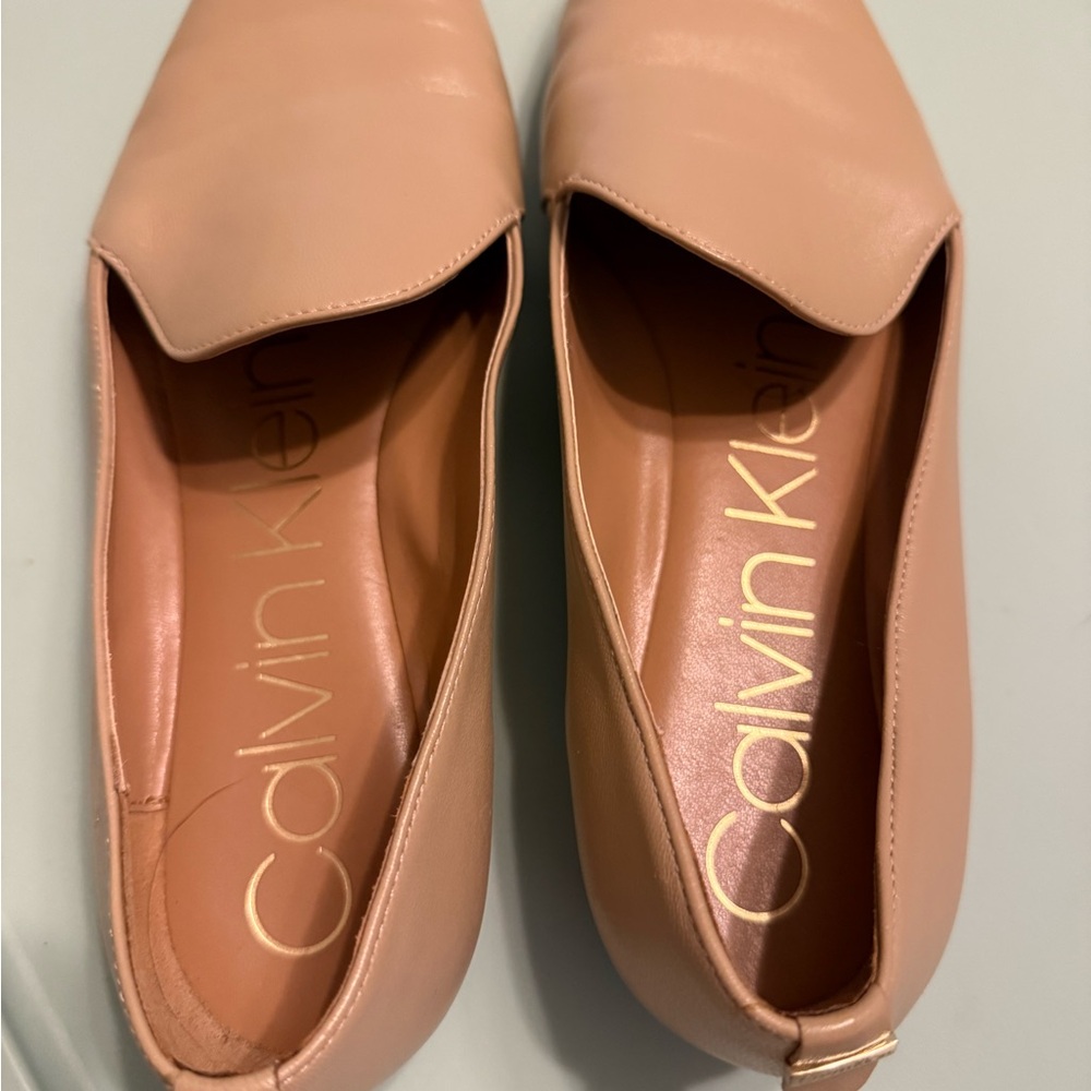 Calvin Klein Blush Pink Leather Loafers